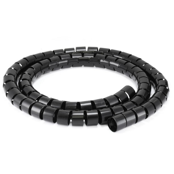 uxcell 30mm Dia 1.5M Length Cable Wire Tidy Wrap Spiral Wrapping Band Organizer Black uxcell 30mm Dia 1.5M Length Cable Wire Tidy Wrap Spiral Wrapping Band Organizer Black